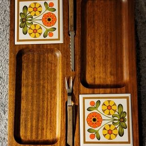 1960's teak cheese board